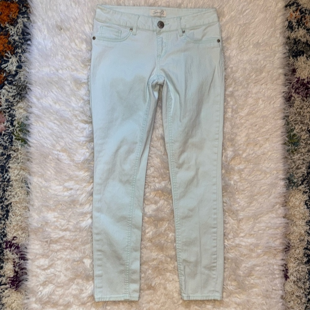 Seven7 Skinny Colored Ankle Mid-Rise Stretch Pant